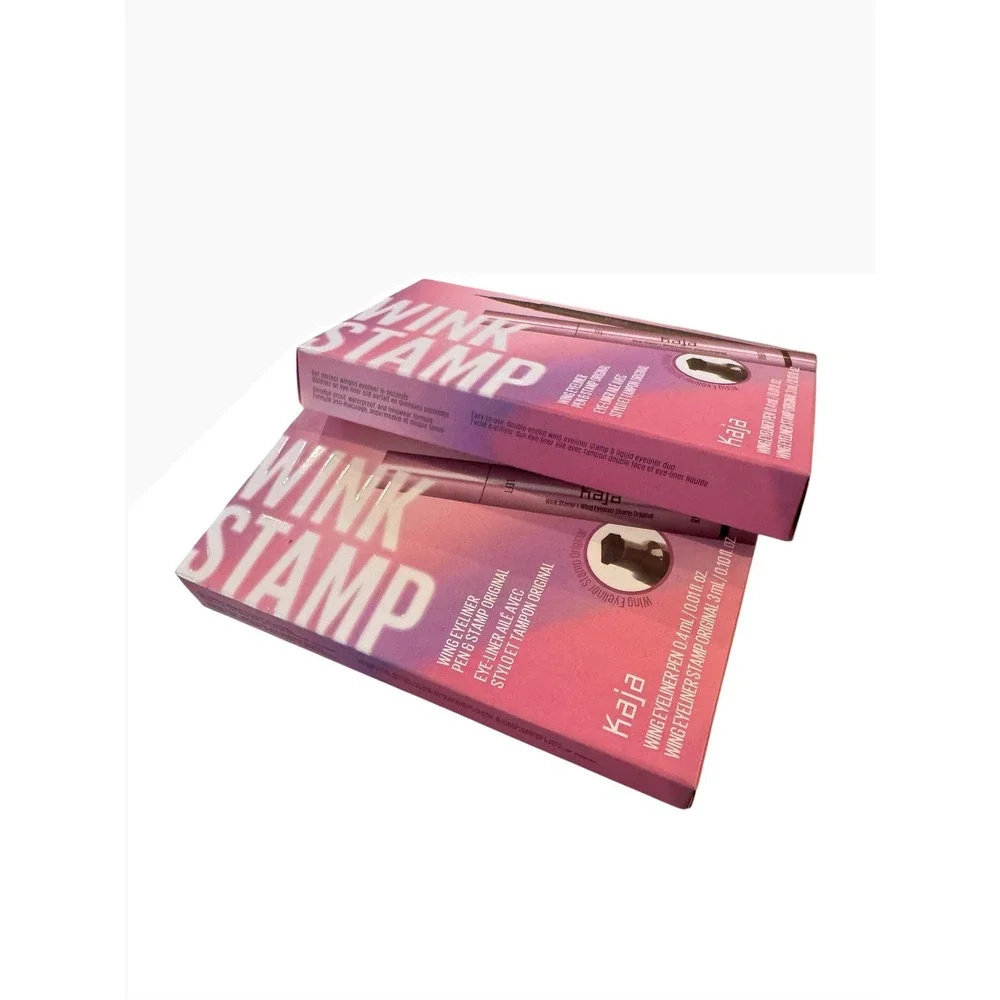 2x of Kaja Wink Stamp Wing Eyeliner Pen and Stamp Dark Brown Waterproof Duo NEW